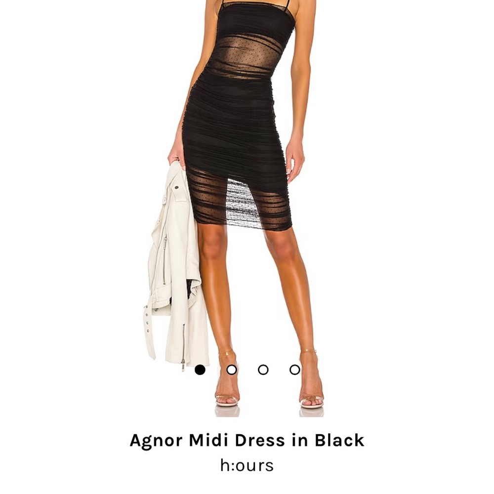 Hours Agnor Midi Dress Black Revolve